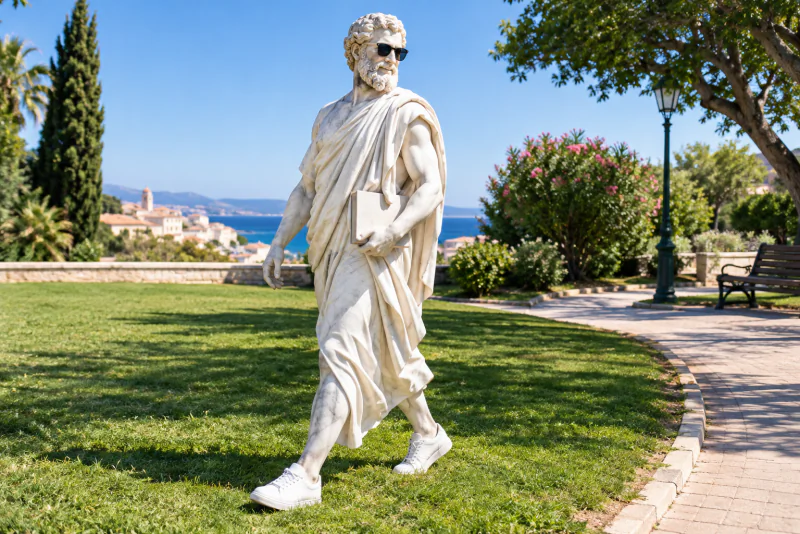 Pythagoras cutting diagonally across a park lawn instead of taking the path